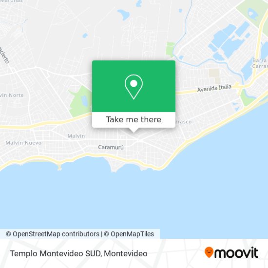 Templo Montevideo SUD map