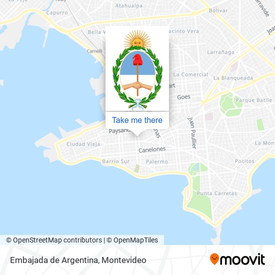 Embajada de Argentina map