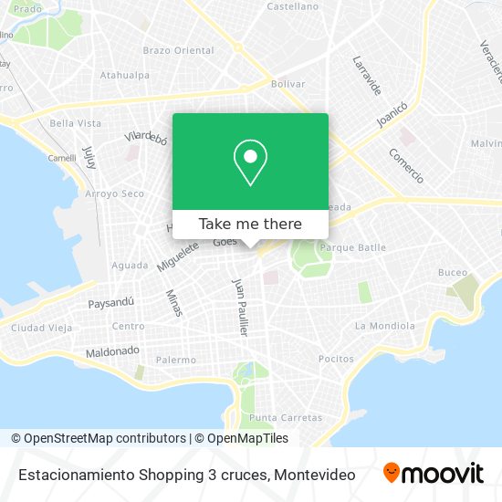 Mapa de Estacionamiento Shopping 3 cruces