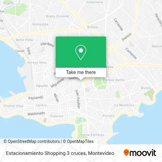 Estacionamiento Shopping 3 cruces map