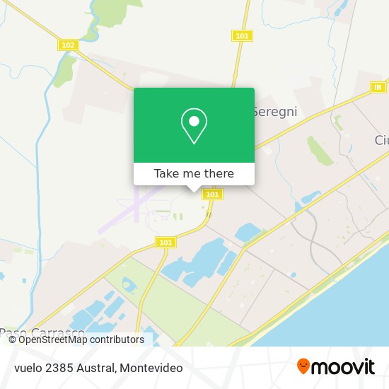 vuelo 2385 Austral map