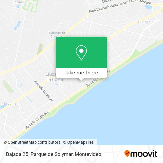 Mapa de Bajada 25, Parque de Solymar