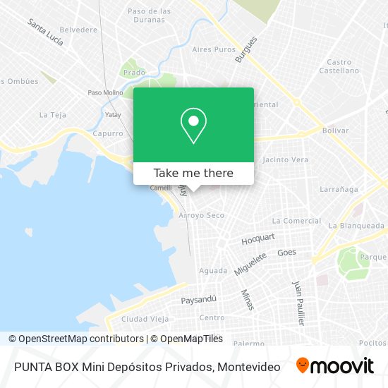 PUNTA BOX Mini Depósitos Privados map