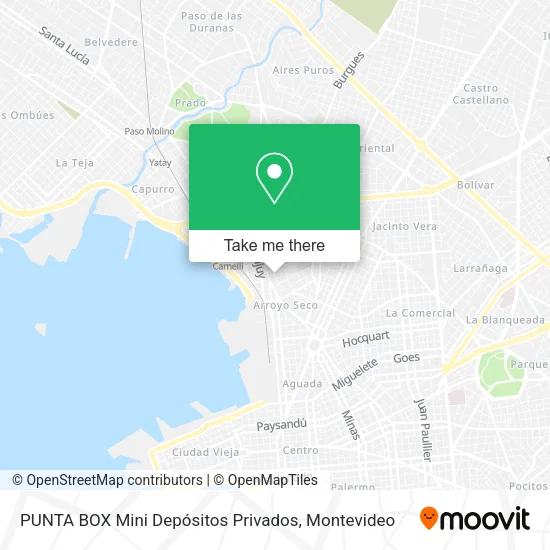 Mapa de PUNTA BOX Mini Depósitos Privados
