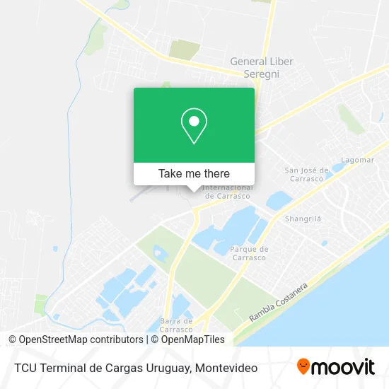 Mapa de TCU Terminal de Cargas Uruguay