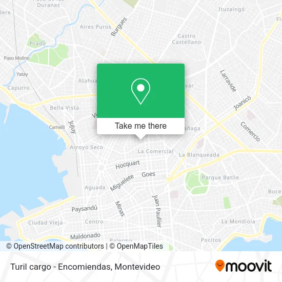 Turil cargo - Encomiendas map