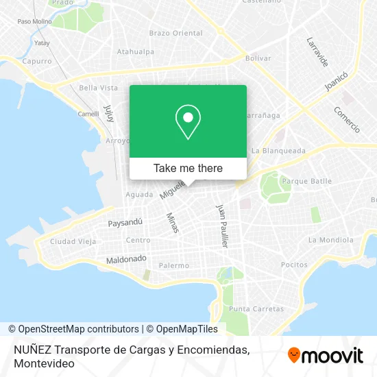 Mapa de NUÑEZ Transporte de Cargas y Encomiendas