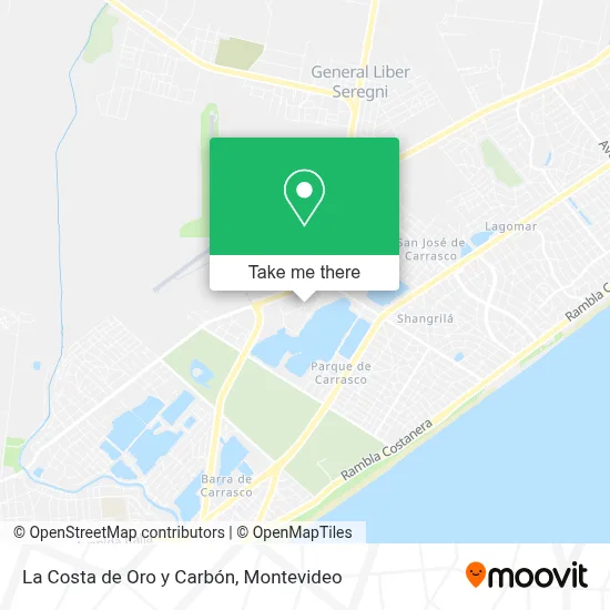 La Costa de Oro y Carbón map