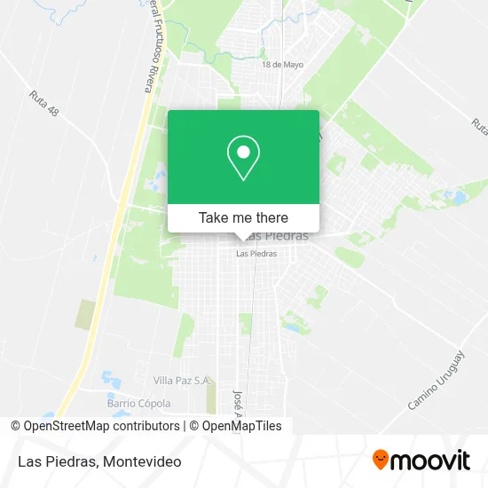 Las Piedras map