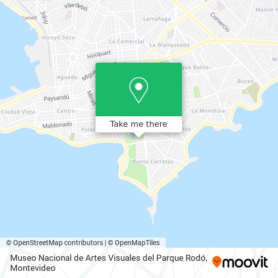 Mapa de Museo Nacional de Artes Visuales del Parque Rodó
