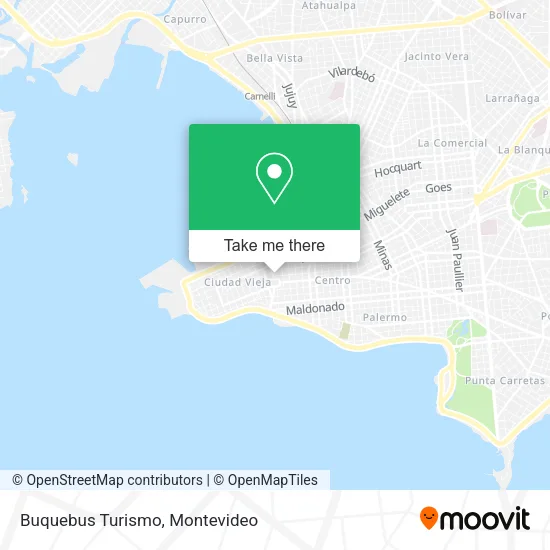 Mapa de Buquebus Turismo