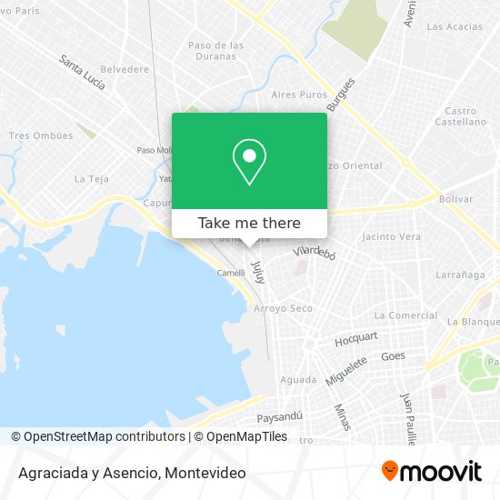 Mapa de Agraciada y Asencio