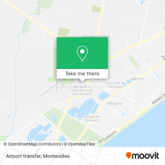 Airport transfer map