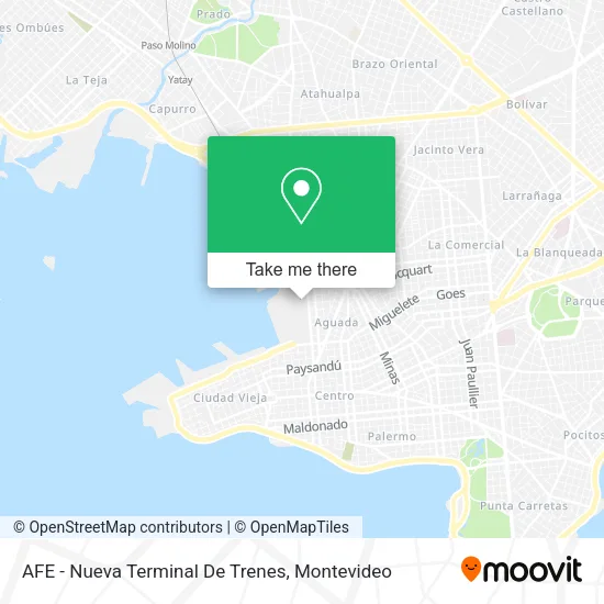 AFE - Nueva Terminal De Trenes map