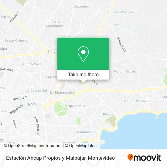 Estación Ancap Propios y Malbajar map