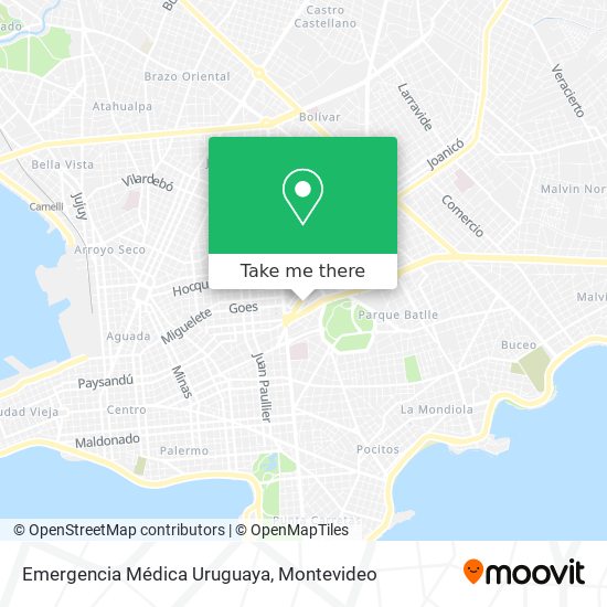 Emergencia Médica Uruguaya map