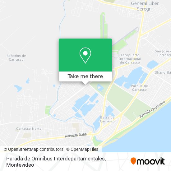 Parada de Ómnibus Interdepartamentales map