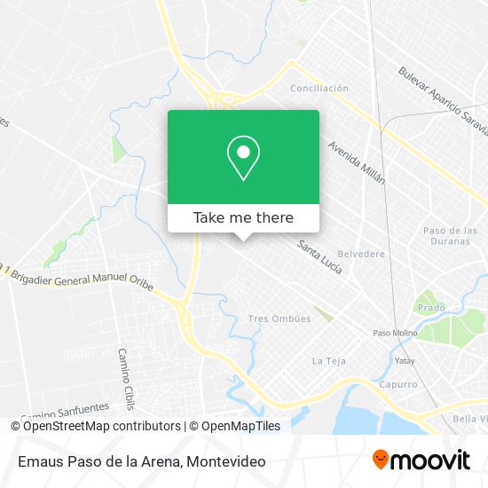 Emaus Paso de la Arena map