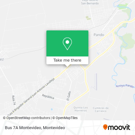 Bus 7A Montevideo map