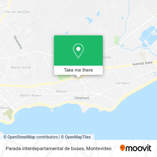 Parada interdepartamental de buses map