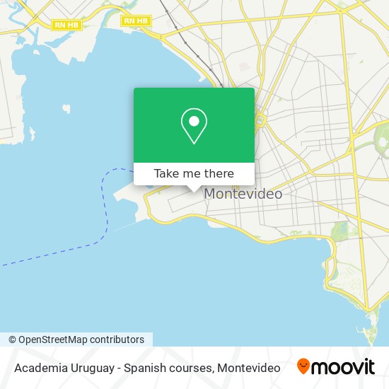 Academia Uruguay - Spanish courses map