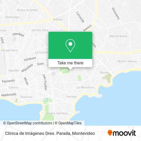 Mapa de Clínica de Imágenes Dres. Parada