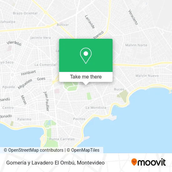 Mapa de Gomería y Lavadero El Ombú