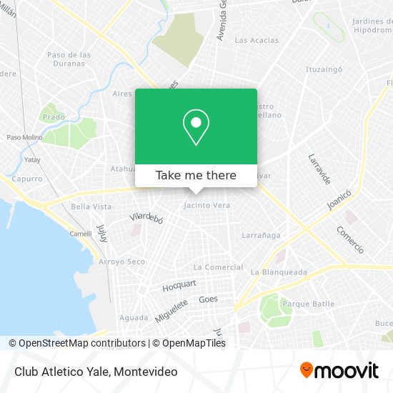 How to get to Club Atletico Yale in Jacinto Vera by Ómnibus?