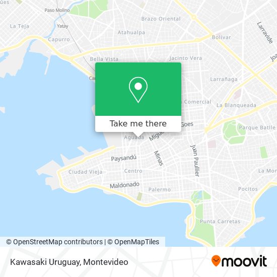 Kawasaki Uruguay map