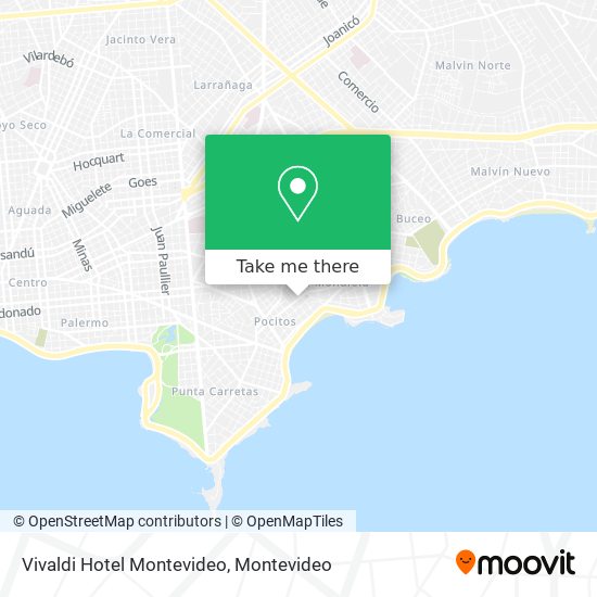 Vivaldi Hotel Montevideo map