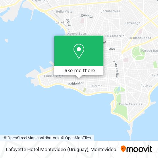 Lafayette Hotel Montevideo (Uruguay) map