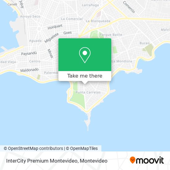 InterCity Premium Montevideo map