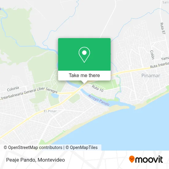 Peaje Pando map