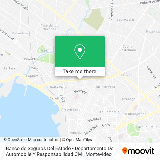 Banco de Seguros Del Estado - Departamento De Automobile Y Responsabilidad Civil map