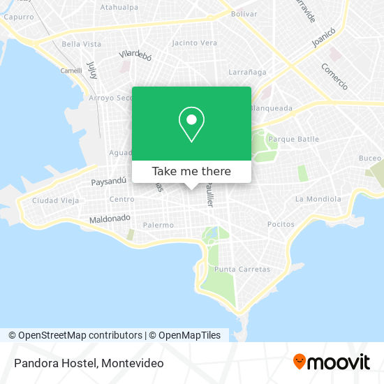 Pandora Hostel map