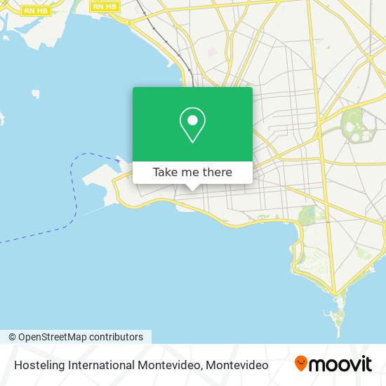 Hosteling International Montevideo map