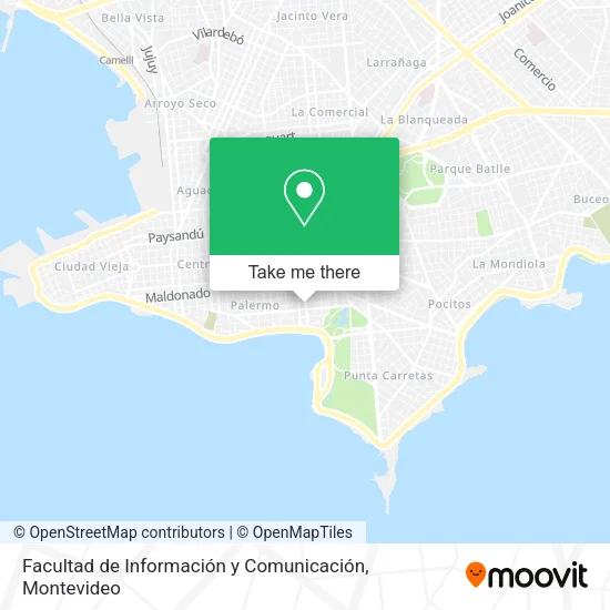 Mapa de Facultad de Información y Comunicación