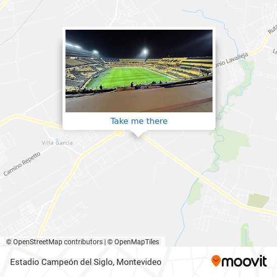 Estadio Campeón del Siglo map