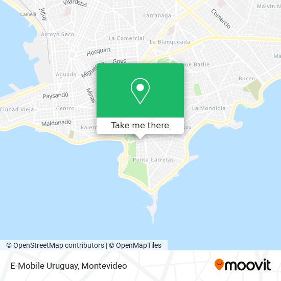 E-Mobile Uruguay map