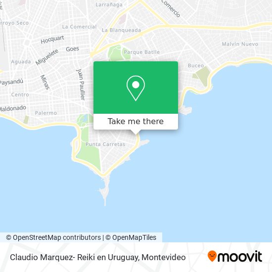 Mapa de Claudio Marquez- Reiki en Uruguay