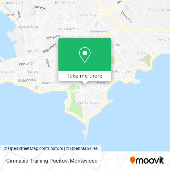 Gimnasio Training Pocitos map
