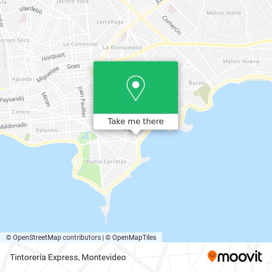 Mapa de Tintorería Express