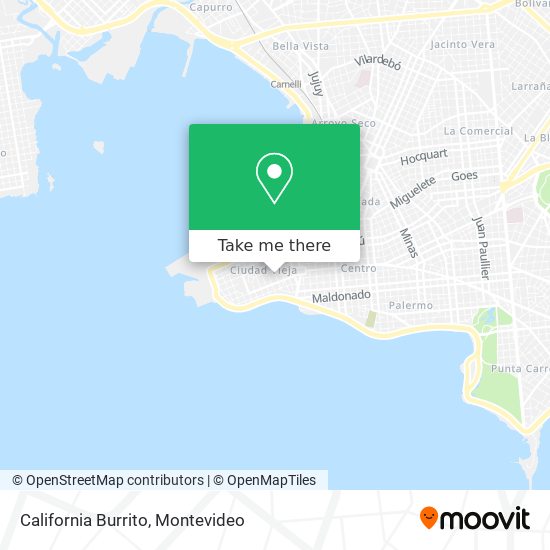 California Burrito map