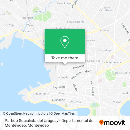 Partido Socialista del Uruguay - Departamental de Montevideo map