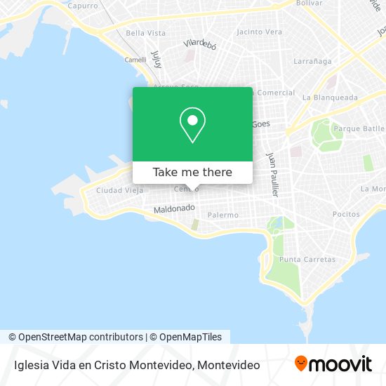 Iglesia Vida en Cristo Montevideo map