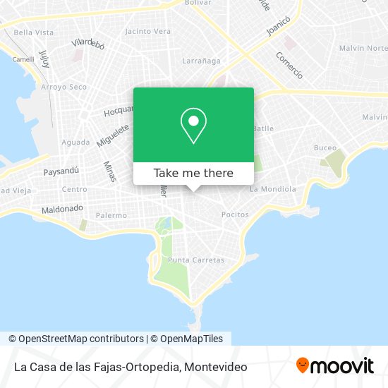 How to get to La Casa de las Fajas-Ortopedia in Pocitos by Ómnibus?