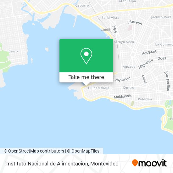 Instituto Nacional de Alimentación map