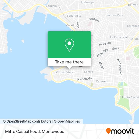 Mitre Casual Food map
