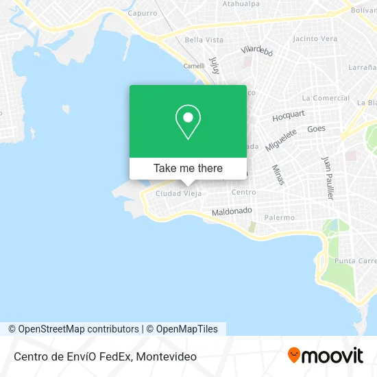 Mapa de Centro de EnvíO FedEx
