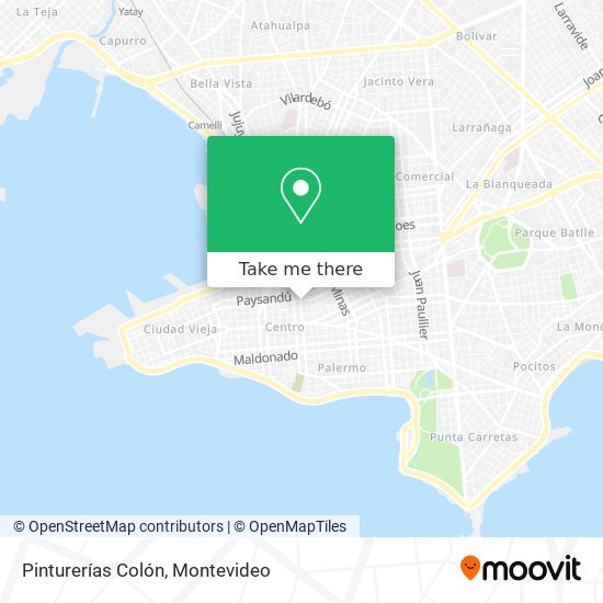 Mapa de Pinturerías Colón